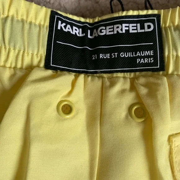 NWT Karl Lagerfeld Toddler Yellow Swim Shorts